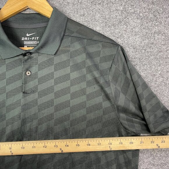 Nike Polo Shirt Men's Sz Medium Mesh Dri-Fit Standard‎ Fit - Picture 7 of 8